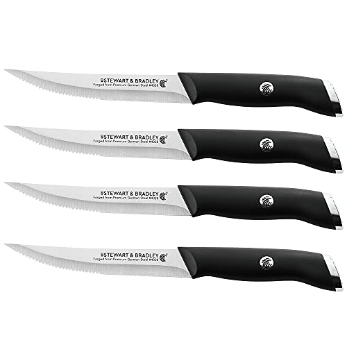 STEWART & BRADLEY 4-Piece German Stainless Steel Steak Knife Set