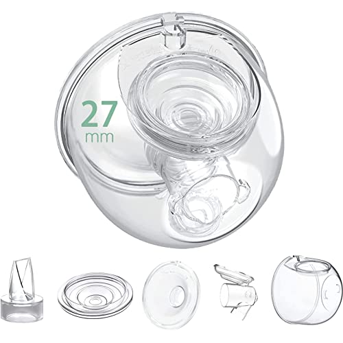 Image of Mompmuir Overall Compatible with Momcozy/TSRETE/HAUTURE/PADRAM/LoveOfLive/OMFMF /S9 Pro/S10/S12 Parts Replace, Wearable Breast Pump Accessories - Collector Milk Cup Whole Bowl (27mm) - 1 Pack