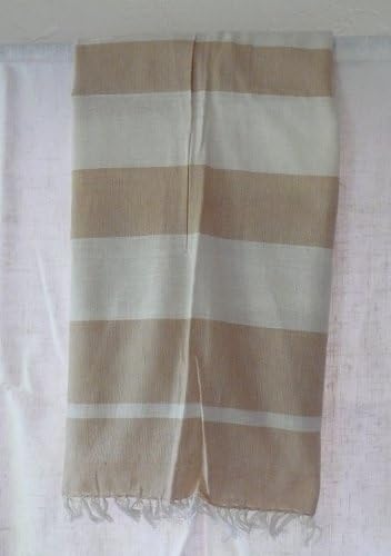 Striped Organic Cotton Fouta Towel (Sage Stripe)