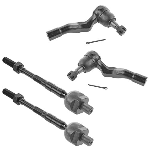 TRQ Front Tie Rod Set Compatible with 2003-2007 INFINITI G35 2003-2009 Nissan 350Z