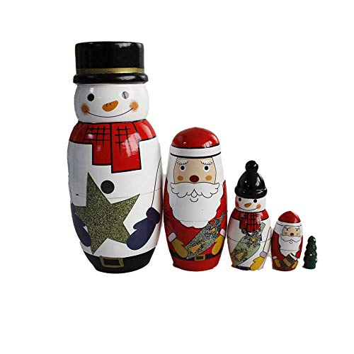 Gobus hölzerne Weihnachten Matryoshka Weihnachtsmann Nesting Dolls...
