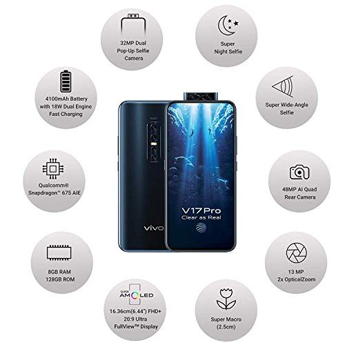 Image of Vivo V17 Pro (Midnight Ocean Black, 8GB RAM, 128GB Storage)