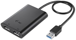 i-tec USB 3.0 / USB-C to Dual 4K DisplayPort Video Adapter Windows, macOS, Linux Ubuntu, Android, ChromeOS USB to Multi Monitor Converter, DisplayLink, incl. USB A to USB C Converter
