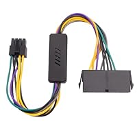 ELFJMZP ATX 24-Pin auf ATX 8-Pin Netzteil Adapterkabel für DELL Optiplex 3020/7020/9020 & Precision T1700 Kompatibel mit DELL Motherboards H61 H81 Q77 Q87 B75 A75 Q75 Q65 13in/33cm