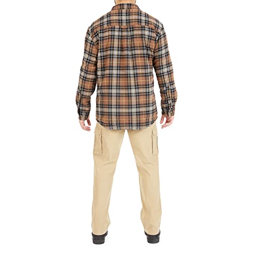 Image of Smith's Workwear Men's Sherpa-lined Cotton Flannel Shirt Jacket