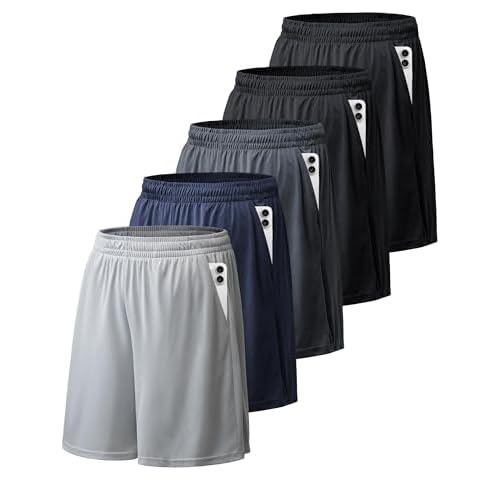 BALENNZ Athletic Shorts for Men with Pockets and Elastic Waistband Quick Dry Activewear