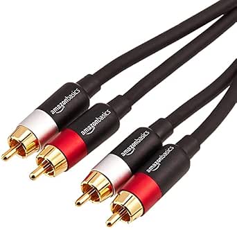 Amazon Basics Kabel audio 2 RCA 4,5m z pozłacanymi wtykami