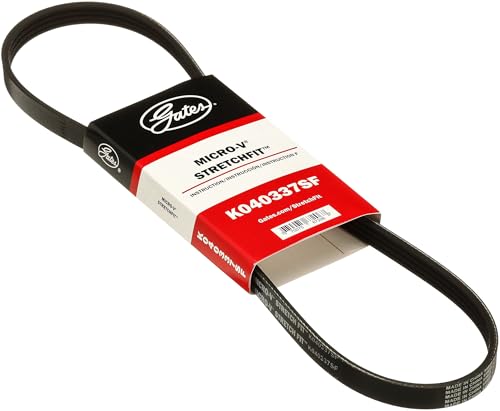 Courroie Gates K040337SF Stretch Fit Micro-V pour alternateur et direction