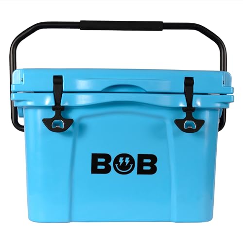 BOB THE COOLER CO 25 Qt Hard Cooler, Portable Rotomolded Travel Cooler with Heavy Duty Handle, Leak-Proof, Great for Beach, Camping, Tailgating, Sports, & More