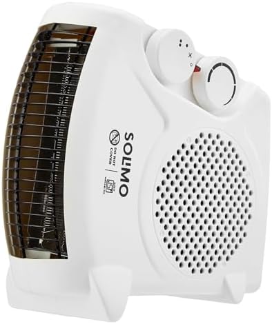 Amazon Brand - Solimo 2000/1000 Watts Room Heater with Adjustable Thermostat (ISI certified, White colour, Ideal for small to medium room/area)