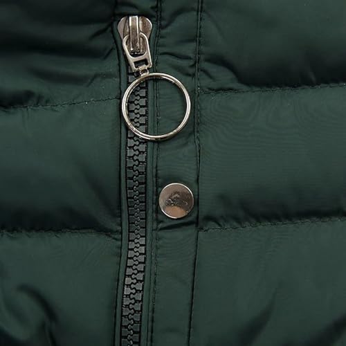 Wintermantel Damen Warm Gefüttert Steppjacke Lange Elegant Damenmantel Langarm Winter Parka Jacke mit Kapuze Winterparka Mantel Einfarbig Bequemes Sportjacke Winddicht Outdoorjacke, Schwarz S