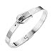 Stainless Steel Silver Cuff Bracelet Bangle Women Fashion Jewelry