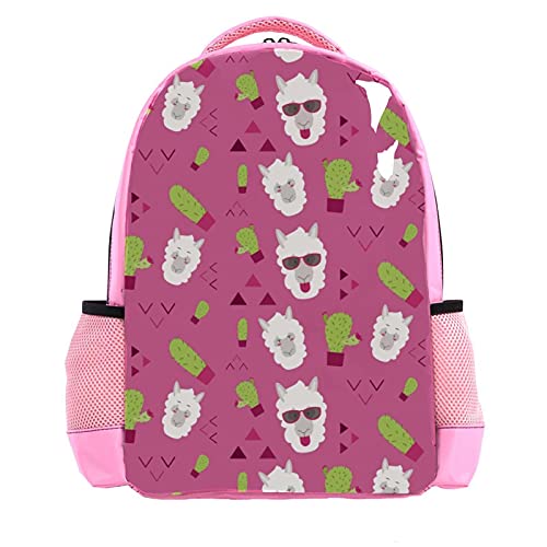 Sac à dos d'écolier bleu alpaga anti-déchirure pour étudiants et garçons