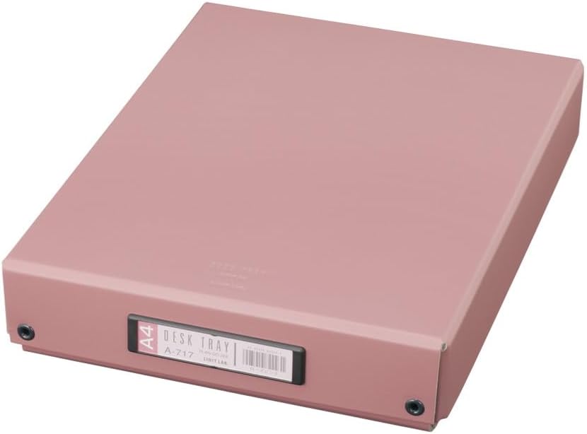 Lihit Lab A717 Desk Tray, Tool Box, Document Storage, A4, Pink