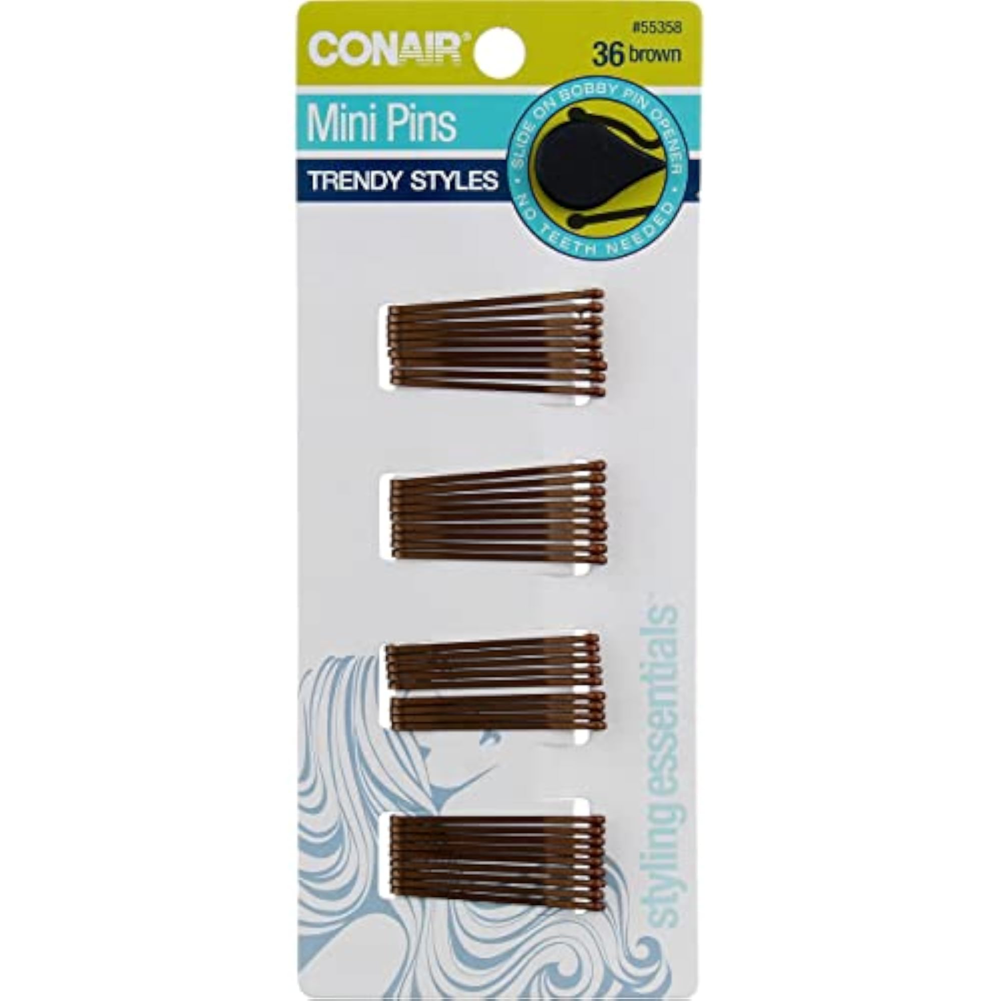 Mini Brown Styling Essentials Pins Pack of 36