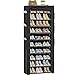 OYREL Shoe Rack 10 Tier Tall 36-41 Pairs with 6 Large Pockets Large Storage Capacity Dustproof Shoes Storage for Closet Entryway, Sturdy Black Shoe Organizer Stand Shelf with Cover