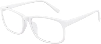 GQUEEN Fake Clear Glasses Non-prescription Eyeglasses Rectangular Frame