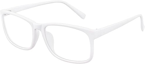 GQUEEN Glasses Frames Men Women Classic Transparent Rectangular Vintage Frame Fake Glasses UV400