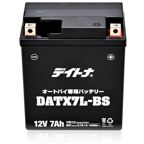 デイトナ(Daytona) 【Amazon.co.jp 限定】 バイク用 バッテリー 12V DATX7L-BS 密閉型 ゲルタイプ メンテナンスフリー 液入り充電済み