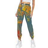 Damen Jogginghose Sweatpants Stoffhosen Slim Fit Yogahosen Freizeithosen Atmungsaktiv Pumphose Baggy Modisch Pyjamahose Relaxhose Hohe Taille Langehose Lässige Weich Sweathose Streetwear mit Gummizug