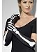 Smiffy's Skeleton Gloves Female Costume, Black/White, One Size