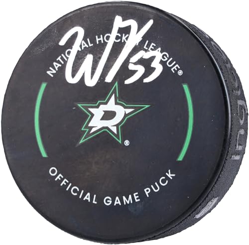 Wyatt Johnston Dallas Stars Autographed Official Game Puck - Autographed NHL Pucks