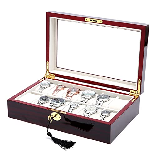 Boîte à montres 10 ou 12 slots en verre et coffret de rangement pour bracelets