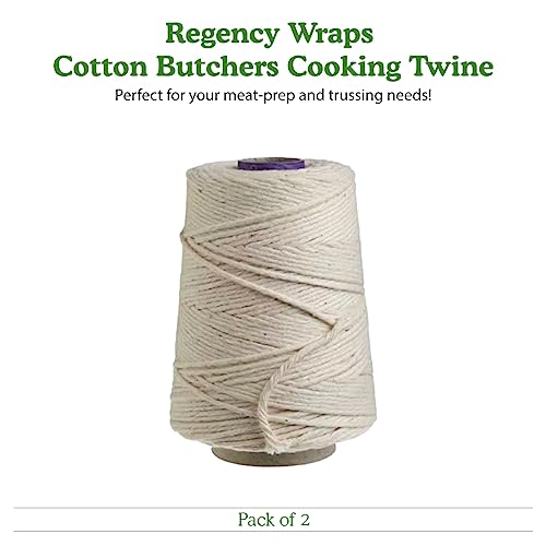 Image of Regency Butchers Cooking Twine, Heavy Duty 16 Ply Cotton, 500 Ft 2 Pack