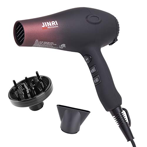 JINRI 1875W Professional Salon Grade Hair Dryer,DC Motor Negative Ionic Blow Dryer