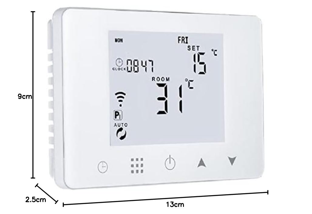 CTW Cronotermostato Digitale Wi-Fi Intelligente per Caldaia a Gas/Acqua, Installazione a parete o su supporto 503, wifi Smart compatibile con Alexa e Google