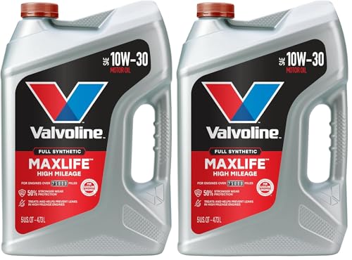 Image of Valvoline Full Synthetic High Mileage with MaxLife Technology SAE 10W-30 Motor Oil 5 QT (Pack of 2)