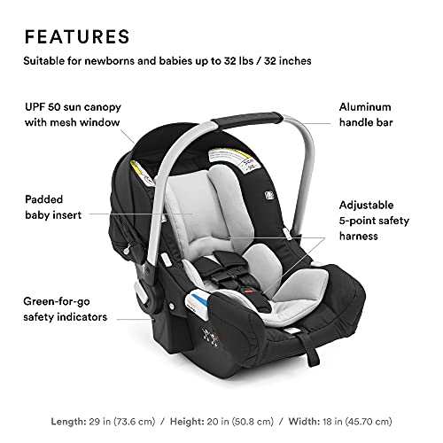 Stokke PIPA by Nuna Car Seat, Black - Ergonomic Design - Effortless Installation - Adjustable Safety Harness & Side Impact Protection - for Babies Up