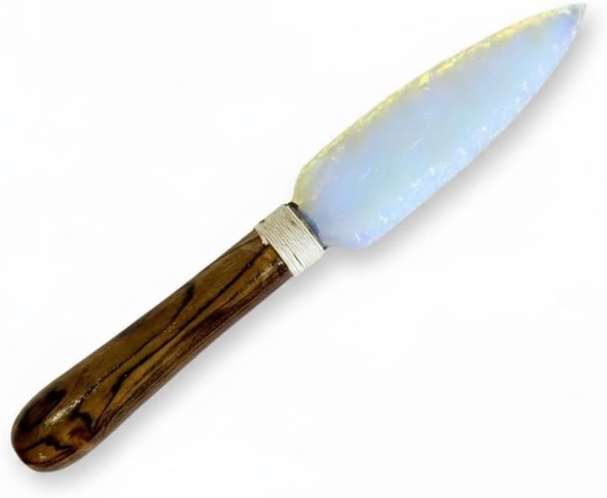 8" Black Obsidian Arrowhead Dagger - Hand-Carved Volcanic Glass Ritual Knife for Protection, Grounding & Energy Healing - Large Decorative Spiritual Crystal Spearhead - Authentic Metaphysical Gift