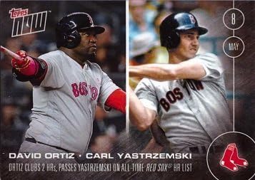 2016 Topps Now #61 David Ortiz/Carl Yastrzemski Baseball Card - Big Papi passes Yaz on Red Sox all-time HR list - Only 851 made!