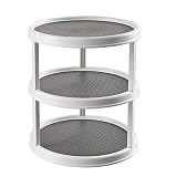 12 inch Diameter Turnable Lazy Susan Spice Rack Organizer for Large Cabinet, Kitchen Dining Table Re