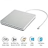 VikTck USB-C Superdrive External DVD/CD Reader and DVD/CD Burner for Apple-MacBook Air/Pro/iMac/Mini/MacBook Pro/ASUS/ASUS/DELL Latitude with USB-C Port Plug and Play(Silver)