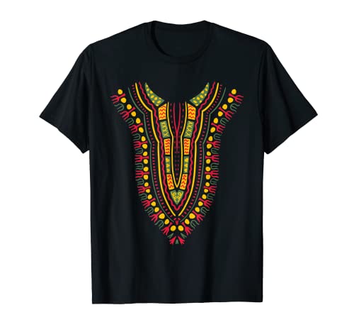 Dashiki Imprimé Kente Costume ethnique tribal africain T-Shirt