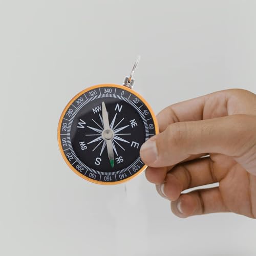 Brújula de viaje portátil de aleación de aluminio Beaupretty miniatura 5