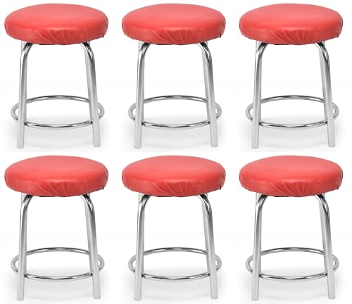Image of GOYALSON Durable Doctor Medical Stool for Office Home with Comfortable Cushion seat (Red, 6)