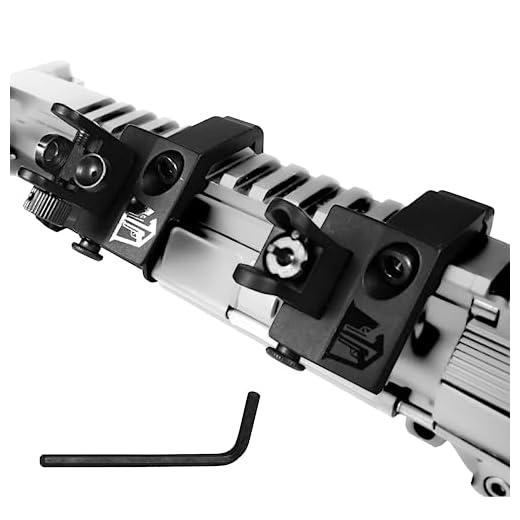 OZARK ARMAMENT 45 Degree Offset Flip Up Backup Sights - Picatinny Mount BUIS