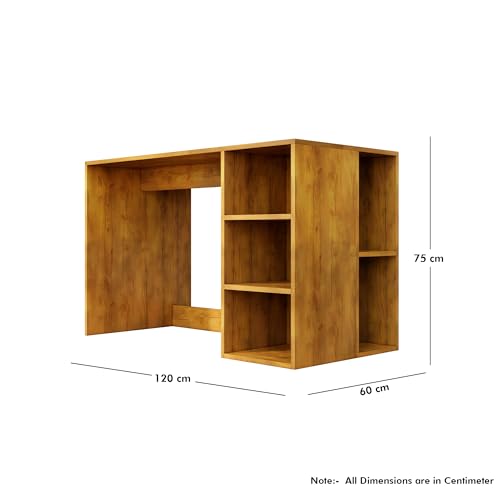 Image of Bniture Wooden Study Table for Home with Bottom Storage | Engineered Wood Study Table with Book Shelf | Multi Purpose Computer Desk for Writing | Laptop Table for Office & Home | Giant Wood
