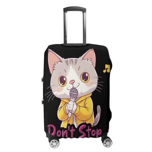 Cat Don't Stop Meow Luggage Covers Washable Travel Suitcase Cover Elastic Baggage Protector4
