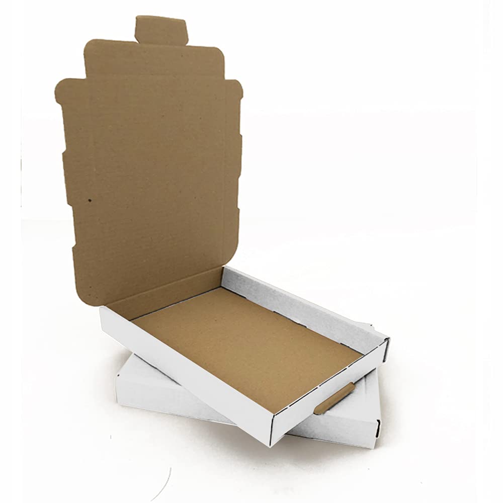 AKAR White A6/C6 Large Letter Postal Box - 112x163x20 mm - Letterbox Pip Box - Royal Mail Small Boxes for Postage [Pack of 200]