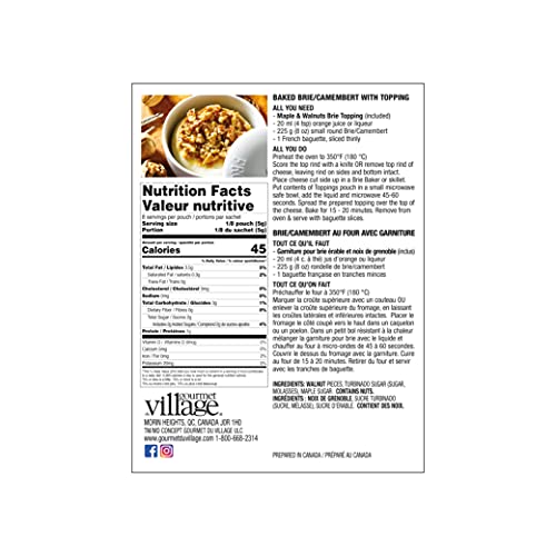 Gourmet Du Village Maple & Walnut Baked Brie Topping #TOP1