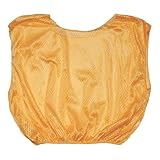 Champion Sports Youth Mesh Practice Scrimmage Vest, Gold (Pack of 12)