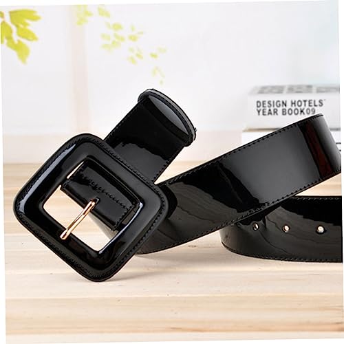 SAFIGLE 1pc Patent Leather Wide Girdle Belt Woman's Belt Women Durable Wide Pu Patent Leather4