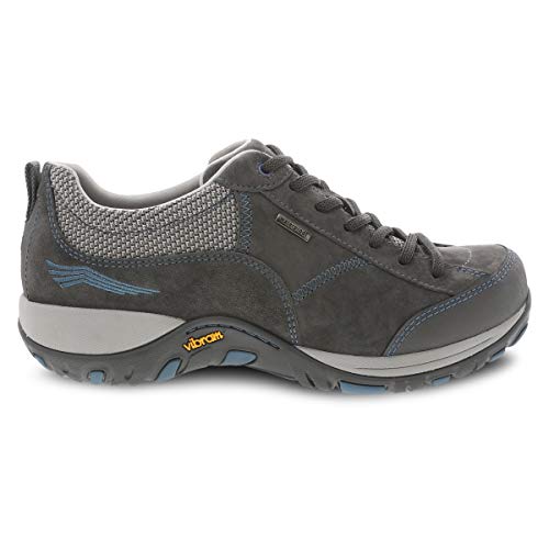 Dansko Paisley Waterproof Outdoor Sneakers For Women – Comfortable, Breathable Walking Shoes With Arch Support – Stain Resistant Sneakers With Slip Resistant Rubber Outsole Grey/Blue 8.5-9 M Us #TOP5