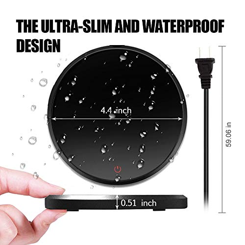 Image of Coffee Mug Warmer, KRGMNHR Auto-Shutoff Cup Warmer for Home Office Desk Use, Electric Beverage Warmer Heating Plate for Tea, Water, Cocoa, Milk
