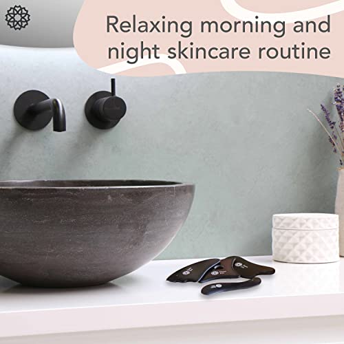 Large Gua Sha Stone Set Of 4 - Gua Sha Facial Tools For Face Massage - Face Scraper Tool - Face Tools - Body Gua Sha Set - Guasha Stone - Facial Massage Tools - E-Book Included - Hana Emi -Gusha Sha #TOP4
