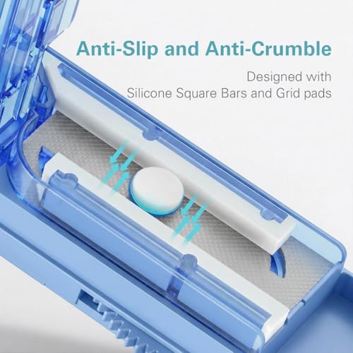 Image of DEPAD Pill Cutter Splitter for Small and Tiny Pills, Pill Splitter for Cutting Multiple Pills with Adjustable Bars & Hidden Blade, Safely Cuts Small or Large Tablets for Seniors & Pets